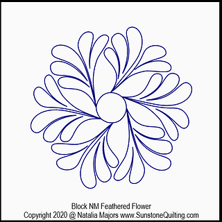 Block NM Feathered Flower