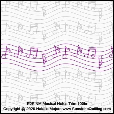 E2E NM Musical Notes Trim 100in